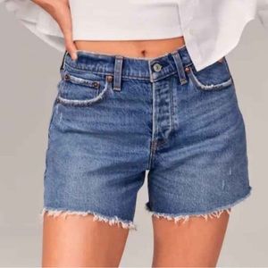 ABERCROMBIE & Fitch Low Rise 90s Baggy Denim Jeans Shorts 30 10 NWT